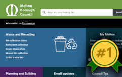 Melton Council Website With A Gold Medal