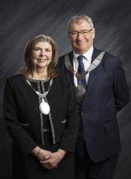 Mayor Jim Adcock and Mayoress Kate Adcock