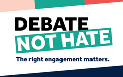 Debate not hate logo
