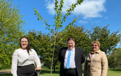 Alicia, Mayor And Diana Planting The Tree V1