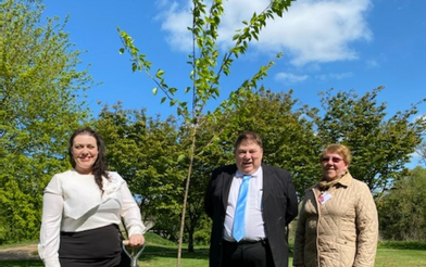 Alicia, Mayor And Diana Planting The Tree V1