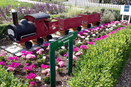 Railway bed in the heritage garden