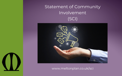 Statement Of Community Involvement (SCI) image of hand with communication style graphics