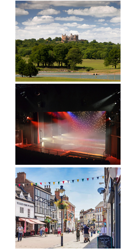 Theme three Belvoir Castle, Melton Theatre and Melton Mowbray town centre