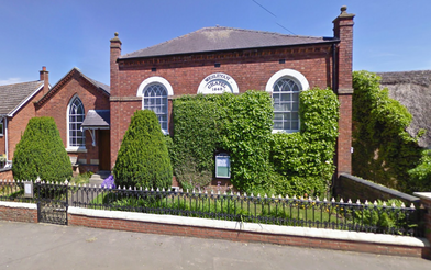 Yew Trees outside old chapel in Great Dalby before removal