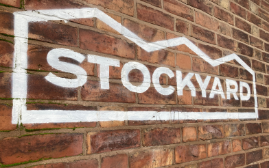 Stockyard Spray Painted on wall