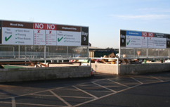 Recycling and household waste site and signage